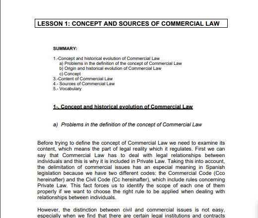 Concept and Sources of Commercial Law Pdf Free